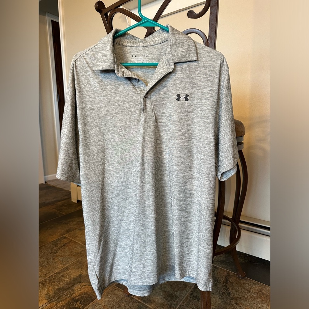 LG Men's Gray Polo Shirt
